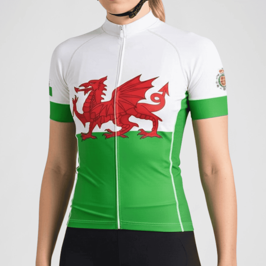 Wales Flag Cycling Jersey (Green, White & Red)