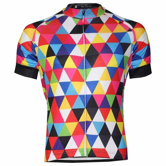 Colourful Triangles Cycling Jersey.