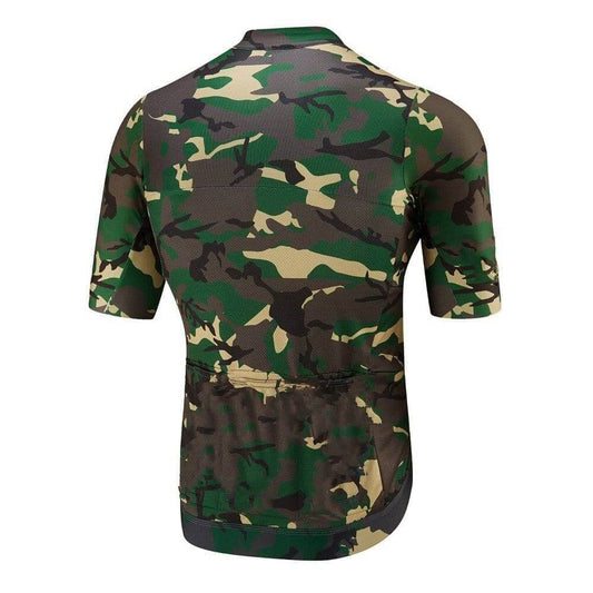 Green Camouflage Cycling Jersey.