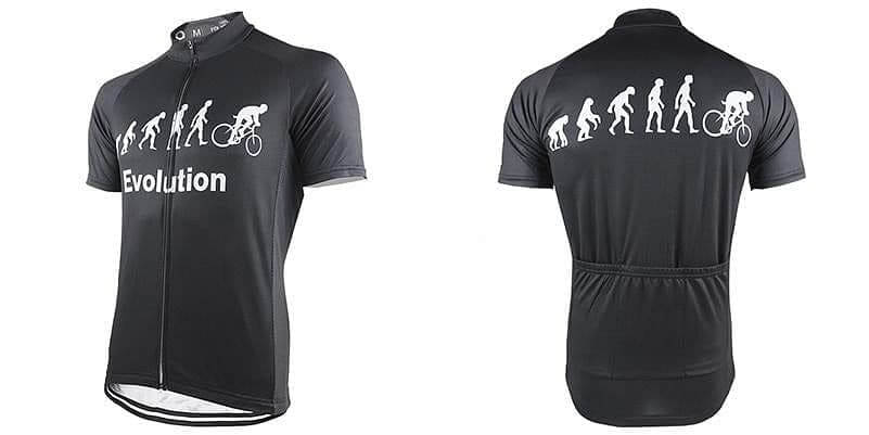 Evolution Of Man Cycling Jersey - Black.