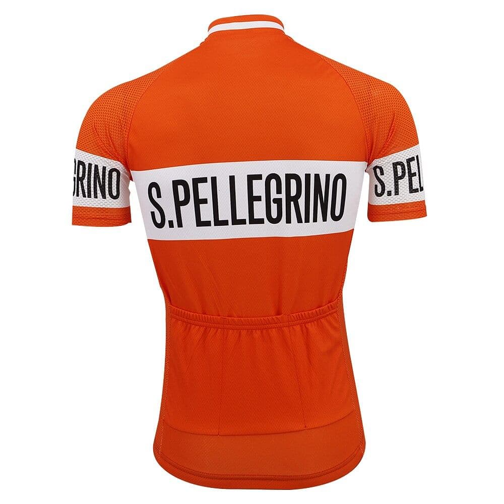 Retro San Pellegrino Cycling Jersey - Orange.