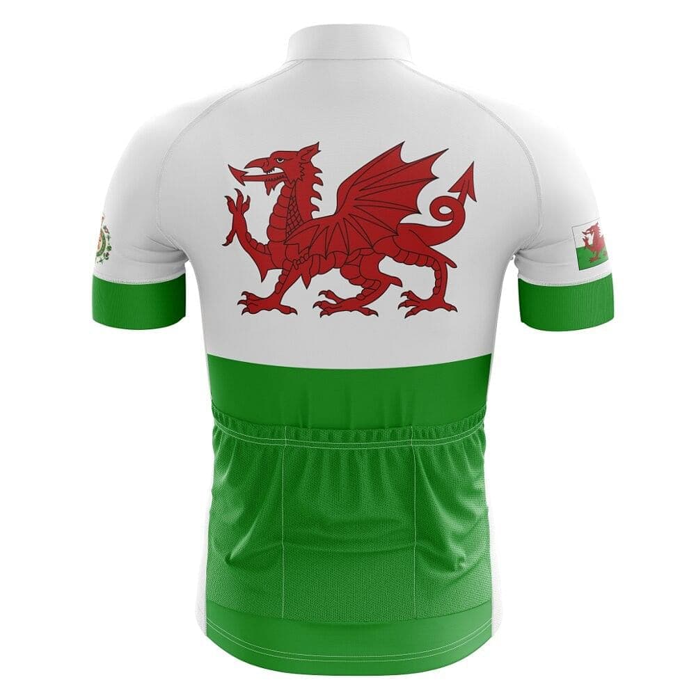 Wales Flag Cycling Jersey (Green, White & Red).