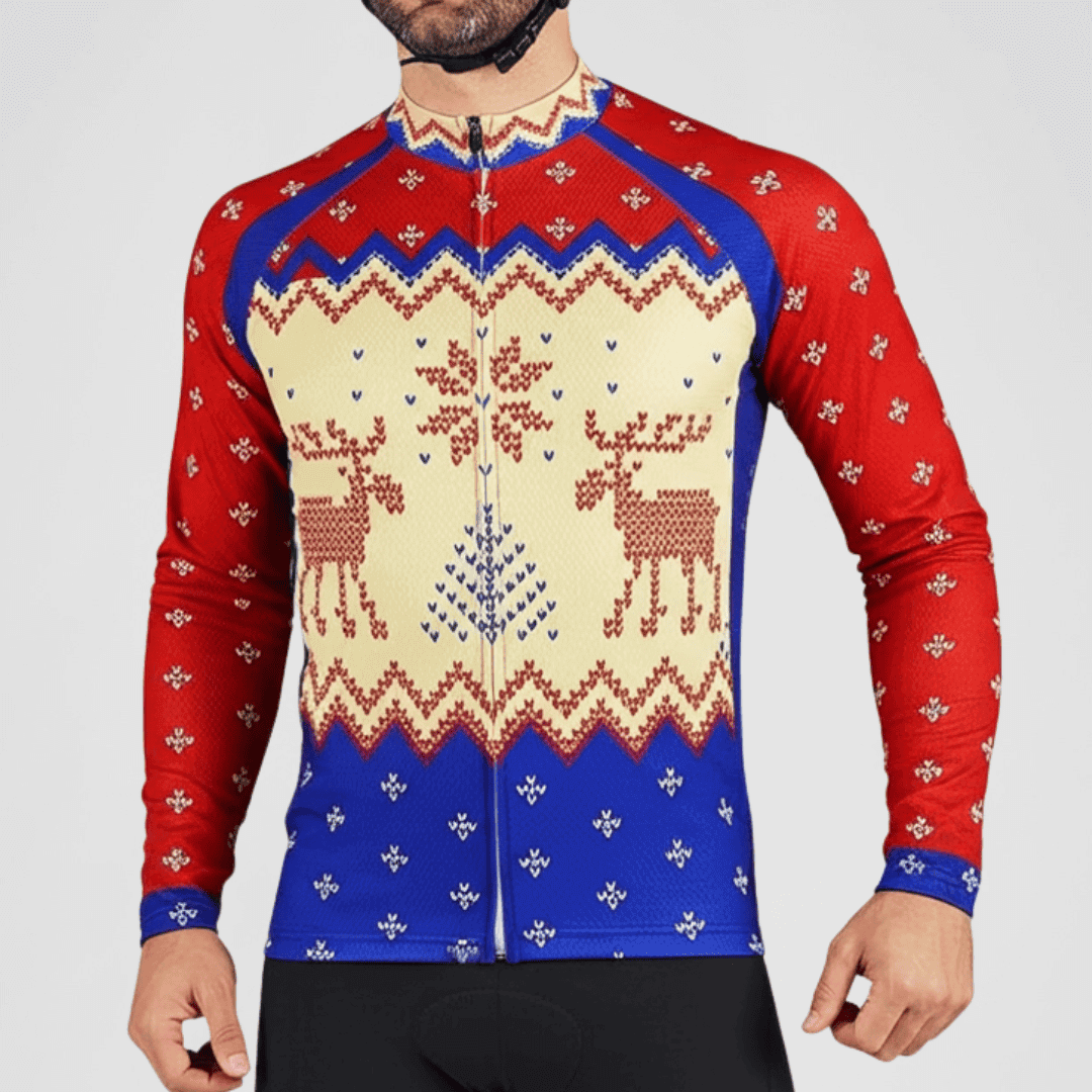 Christmas Jumper Reindeer Jersey - Long Sleeve