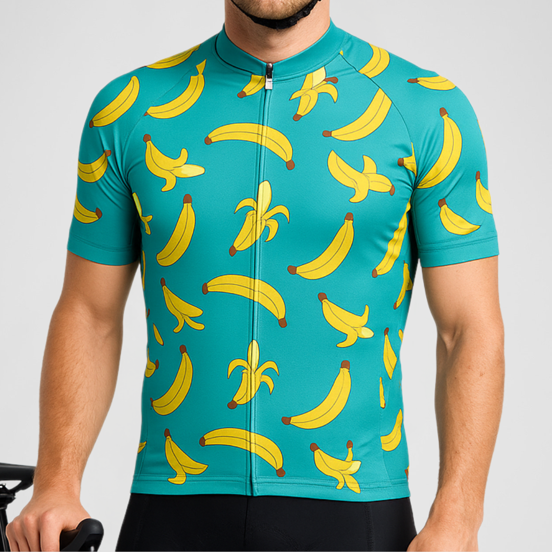 Banana Print Cycling Jersey