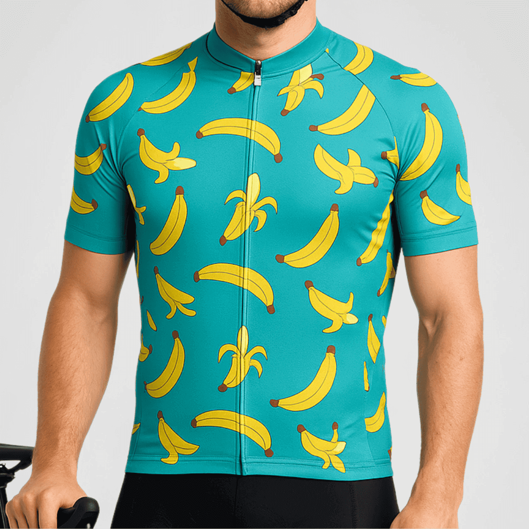 Banana Print Cycling Jersey