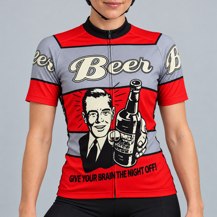 Give Your Brain The Night Off - Beer Cycling Jersey