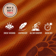 Close-up of the Netherlands Cycling Jersey fabric and print