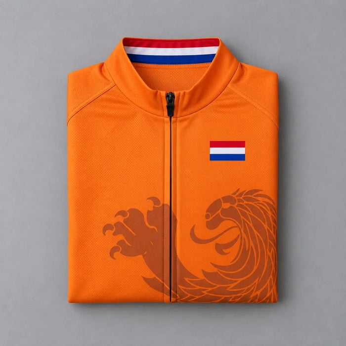 Netherlands Cycling Jersey folded showing the jersey design