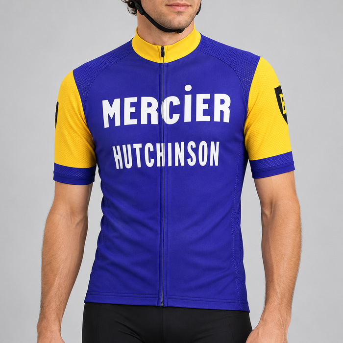 Retro Mercier Hutchinson Cycling Jersey - Blue