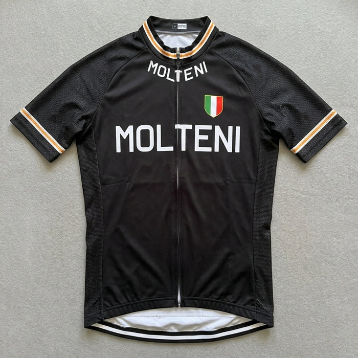 Retro Molteni Cycling Jersey - Black