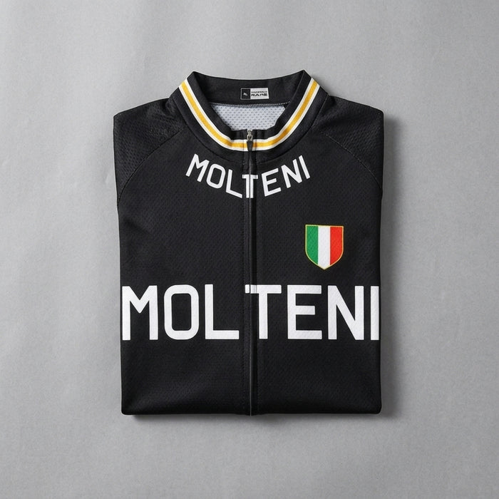 Retro Molteni Cycling Jersey - Black