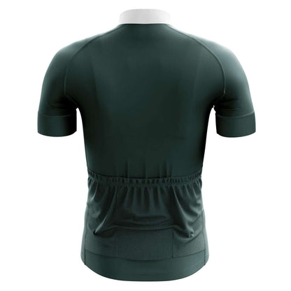 GG BASICS | Green With White Collar Cycling Jersey