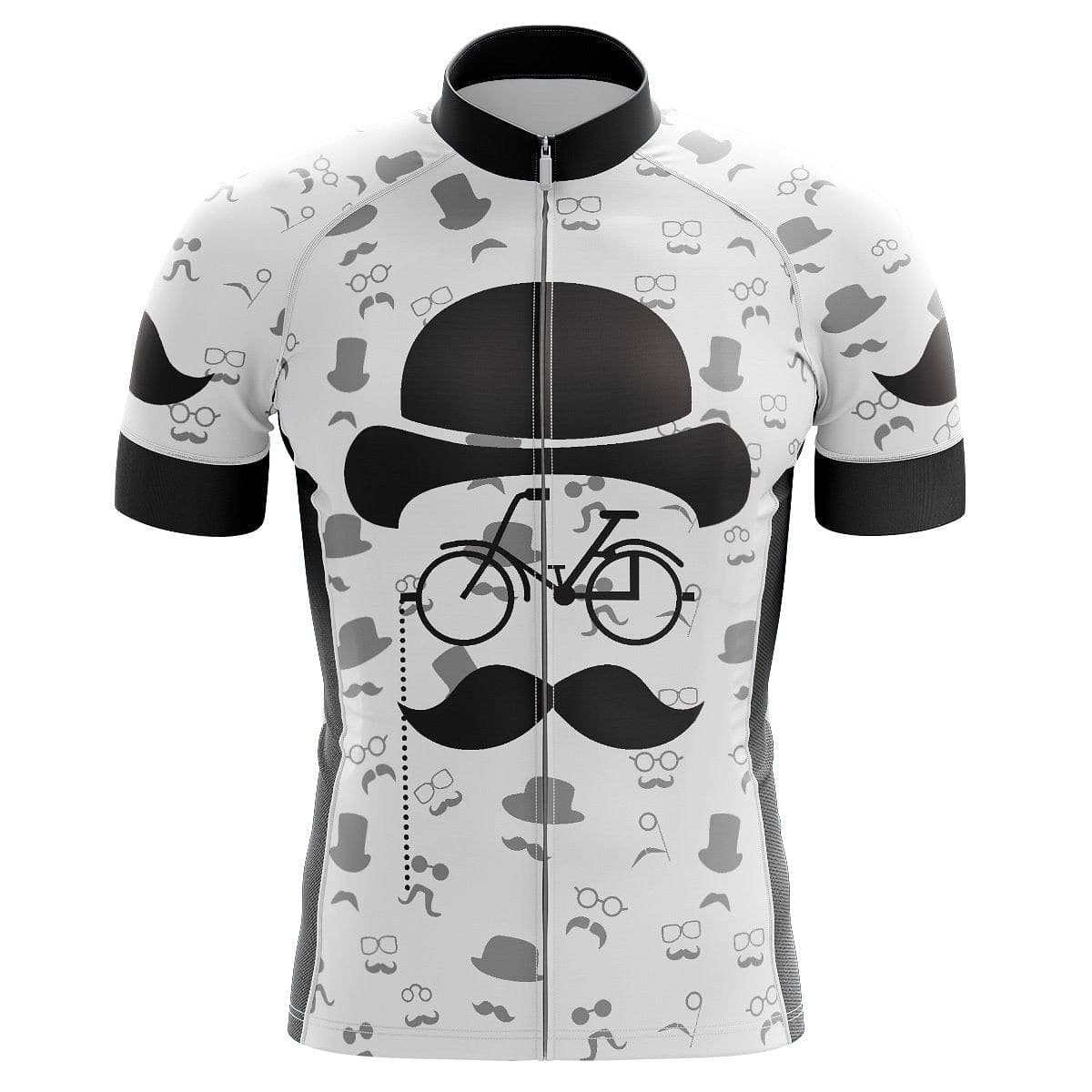 Men's Dapper Moustache Cycling Jersey.