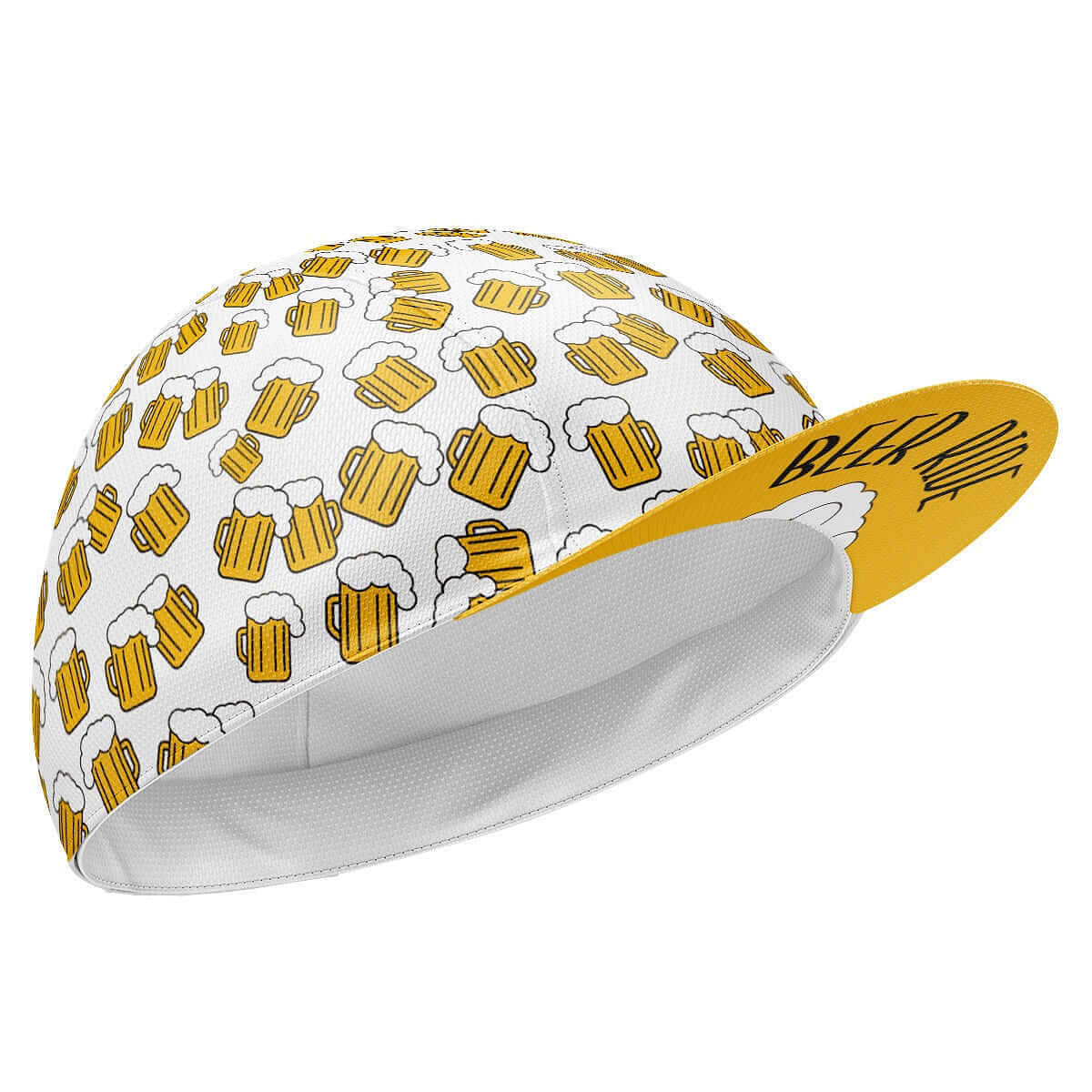 Beer Ride Cycling Cap - White (Unisex)