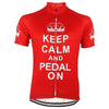 Keep Calm & Pedal On - Red Cycling Jersey.