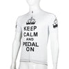 Load image into Gallery viewer, Keep Calm &amp; Pedal On - White Cycling Jersey.
