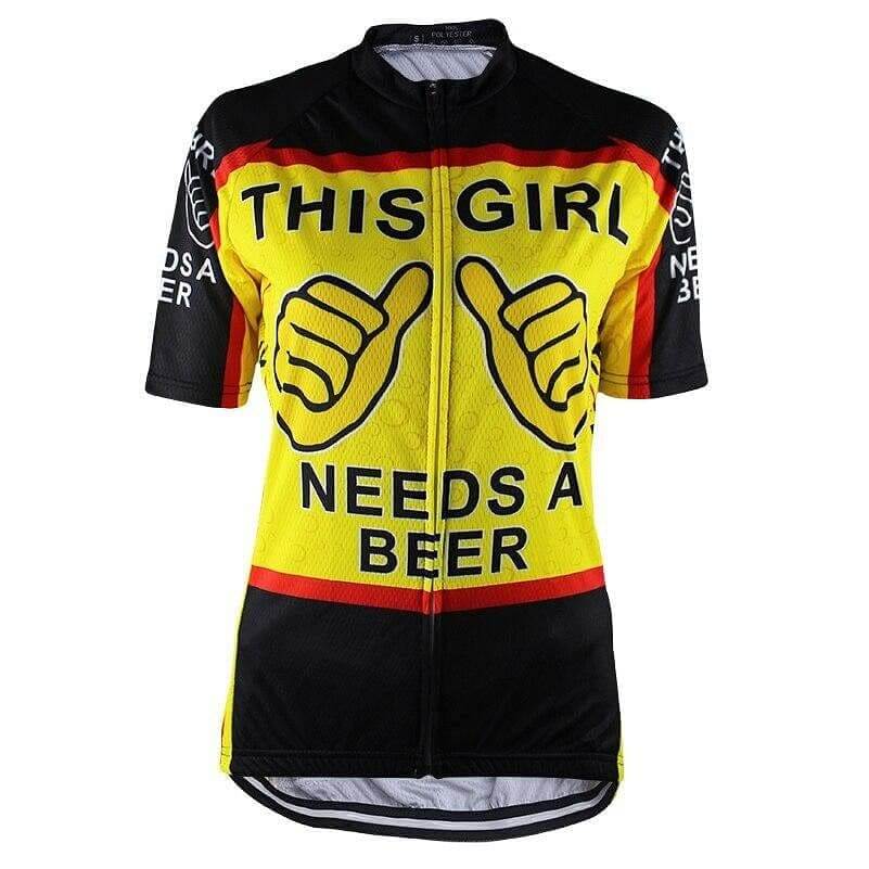 This Girl Needs A Beer Cycling Jersey.