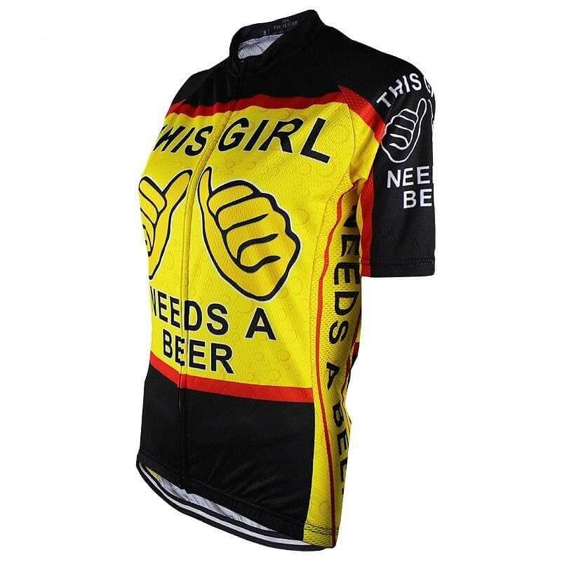 This Girl Needs A Beer Cycling Jersey.