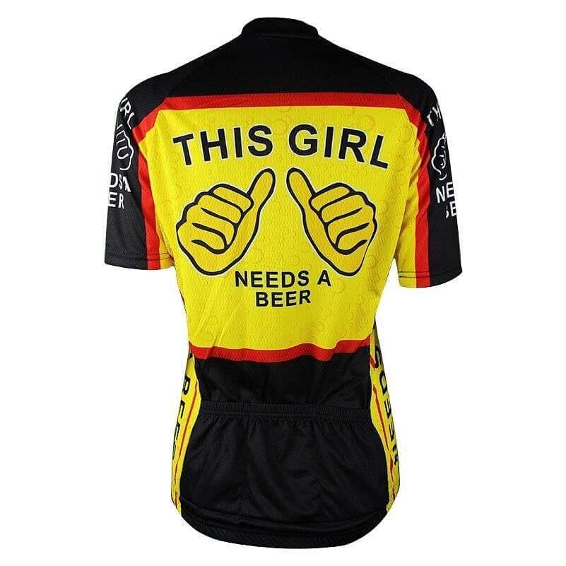This Girl Needs A Beer Cycling Jersey.
