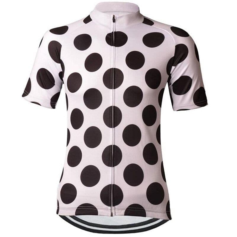 Pale Pink With Polka Dots Cycling Jersey.