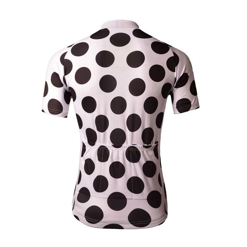 Pale Pink With Polka Dots Cycling Jersey.