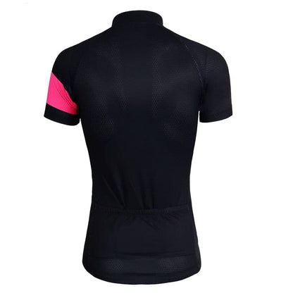 Pink Stripe Sleeve Cycling Jersey.