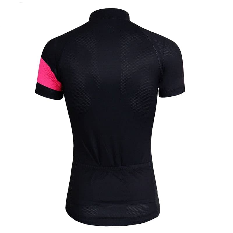 Pink Stripe Sleeve Cycling Jersey.