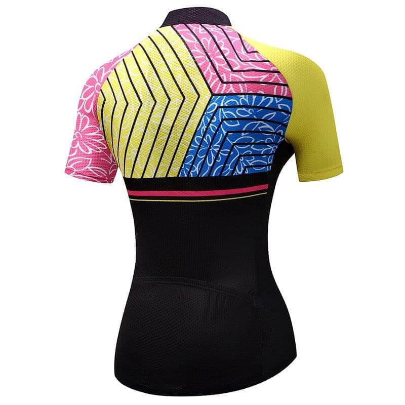 Flower Patterns Cycling Jersey Women's - Short Sleeve | Granny Gear Flower Patterns Cycling Jersey Women's - Short Sleeve | Granny Gear