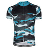 Blue Camouflage Cycling Jersey.