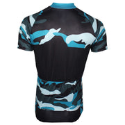 Blue Camouflage Cycling Jersey.