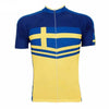 Retro Sweden Sverige Flag Cycling Jersey.