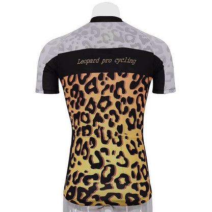 Leopard Print Women's Cycling Jersey.