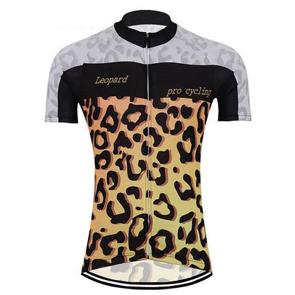 Leopard Print Women's Cycling Jersey.