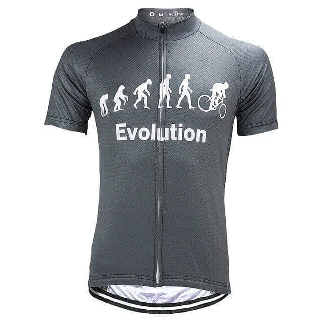 Evolution Of Man Cycling Jersey - Grey.