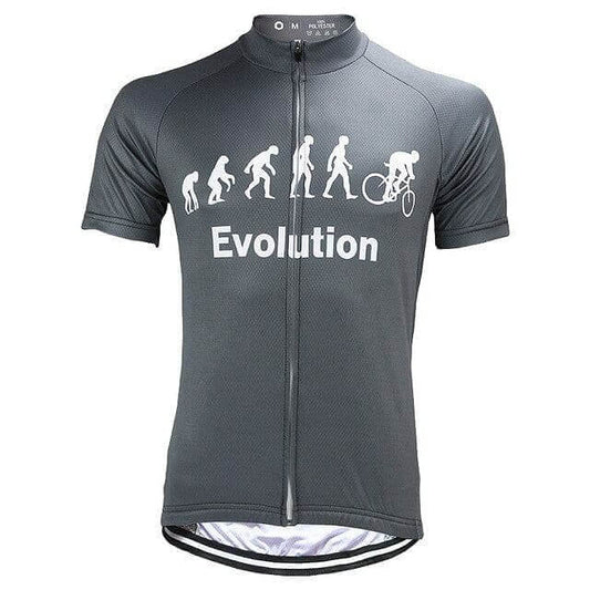 Evolution Of Man Cycling Jersey - Grey.