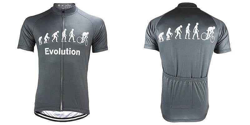 Evolution Of Man Cycling Jersey - Grey.