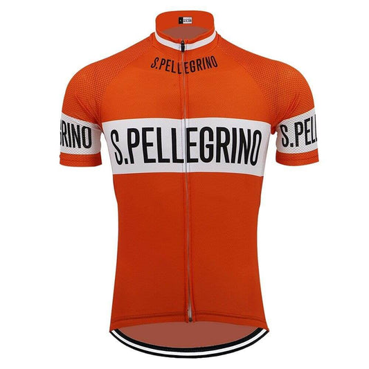 Retro San Pellegrino Cycling Jersey - Orange.