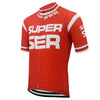 Retro Super Ser Cycling Jersey - Red.