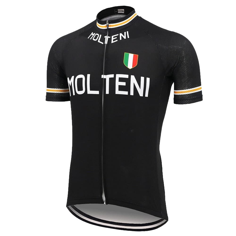 Retro Molteni Cycling Jersey - Black.
