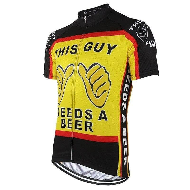 This Guy Needs A Beer Cycling Jersey.