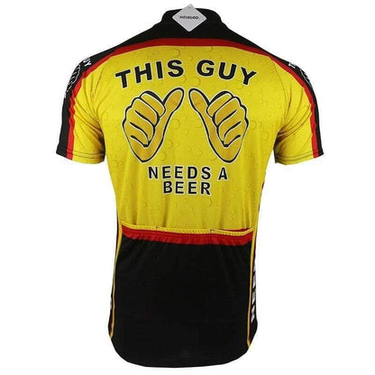 This Guy Needs A Beer Cycling Jersey.