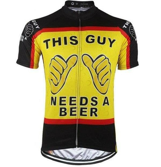 This Guy Needs A Beer Cycling Jersey.