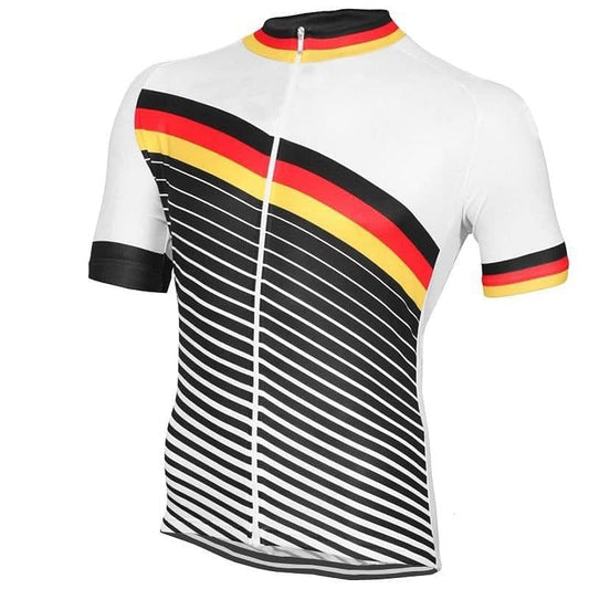 Retro Germany Deutschland Flag Cycling Jersey.