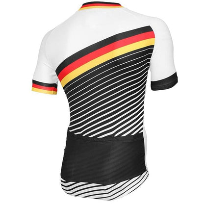 Retro Germany Deutschland Flag Cycling Jersey.