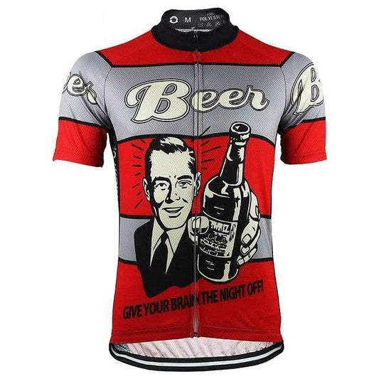 Give Your Brain The Night Off - Beer Cycling Jersey.