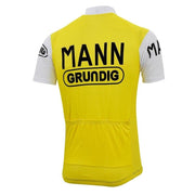 Dr. Mann Grundig Retro Cycling Jersey - Short Sleeve - Yellow.