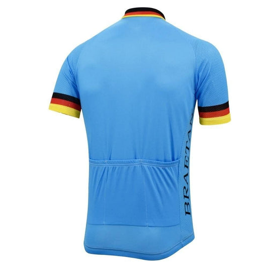 Retro Blue Germany Deutschland Cycling Jersey.
