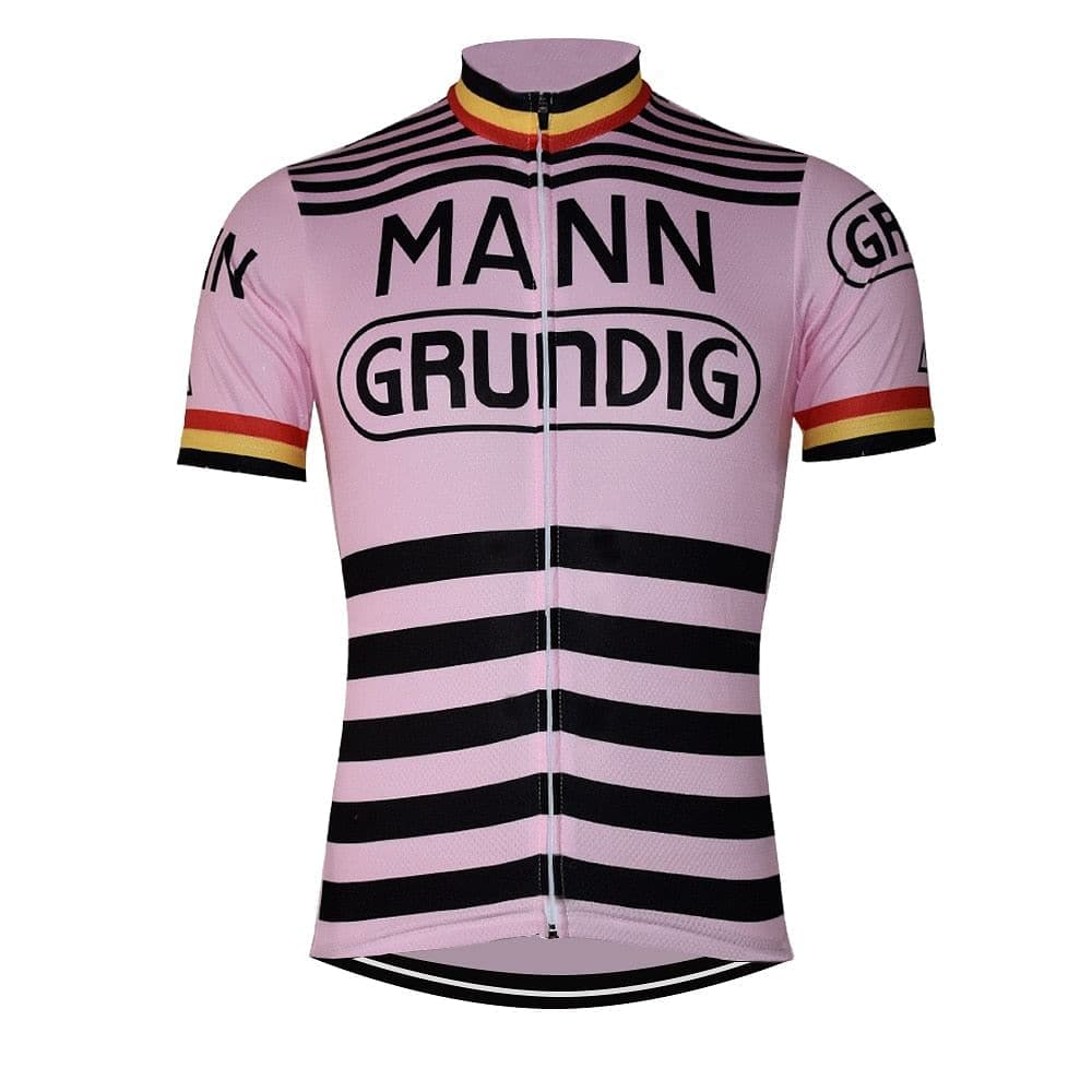 Retro Dr. Mann Grundig Cycling Jersey - Pink.
