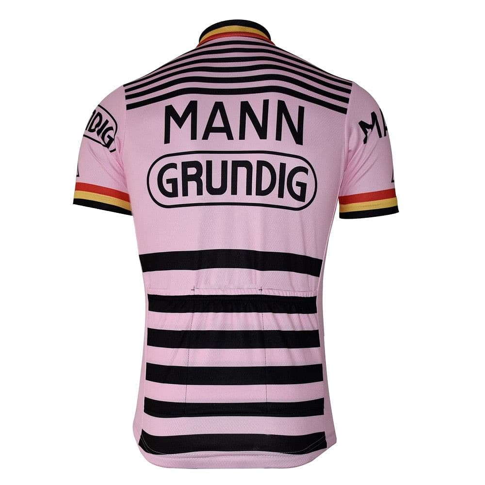 Retro Dr. Mann Grundig Cycling Jersey - Pink.