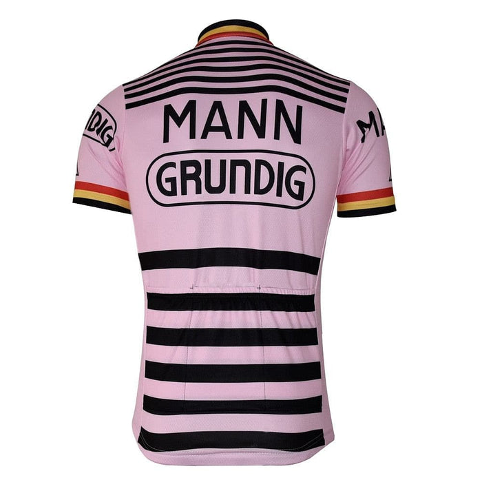 Retro Dr. Mann Grundig Cycling Jersey - Pink.